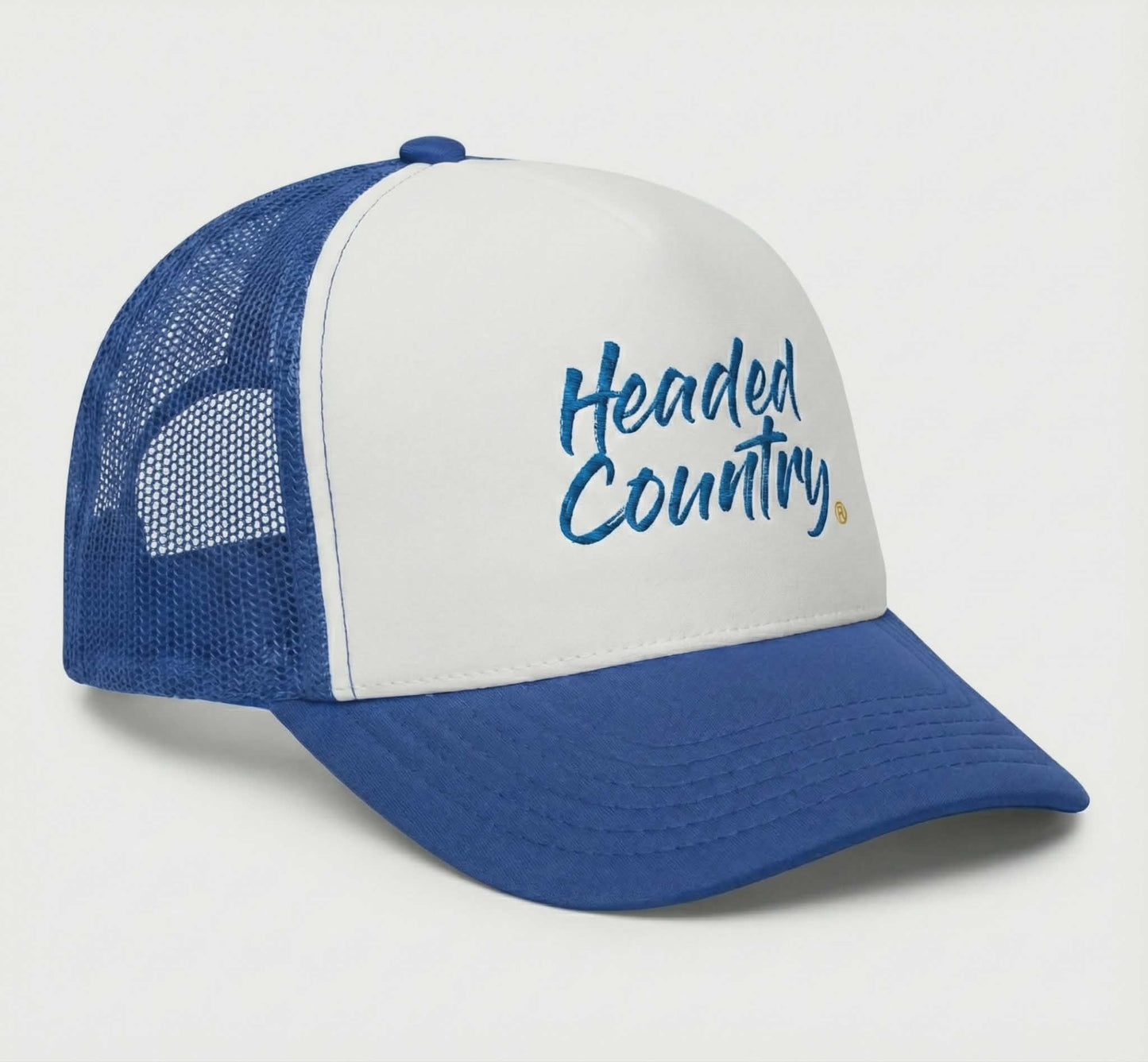 Headed Country Trucker Hat - Blue